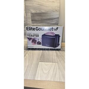 Elite Gourmet ECT1027B Cool Touch Toaster with 6 Temperature Black Extra Wide
